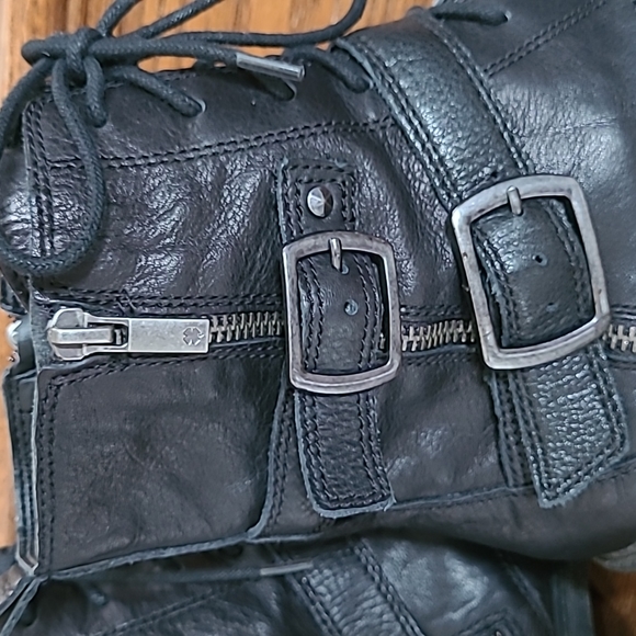 Lucky Brand Nolan Black Leather Moto Boots - Picture 8 of 10